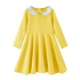 thumbnail image 1 of Tiijoy Big Girls Long Sleeve Polo Dress Casual School Uniform A Line Dress, Sizes 11-12, 1 of 4
