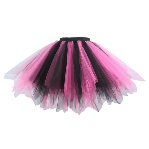 Tiijoy Big Girls Party Carnival Tutu Skirt Layered Dance Princess Tulle Skirt, Sizes 6-10