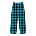 thumbnail image 1 of Tiijoy Big Girls Plaid Flannel Sleep Pants High Rise Straight Leg Loose Pajama Pants, 1 of 3