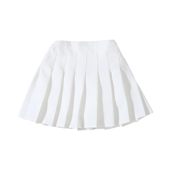 Tiijoy Big Girls Pleated Tennis Skirt Casual A-Line Mini Skort with Shorts, Sizes 7-8