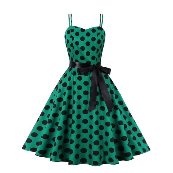 Tiijoy Big Girls Polka Dots A Line Dress Spaghetti Strap Princess Dress, Sizes 9-10