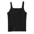 thumbnail image 1 of Tiijoy Big Girls Ribbed Knit Camisole Stretch Solid Sleeveless Spaghetti Strap Tank Top, 1 of 4