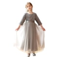 thumbnail image 1 of Tiijoy Big Girls Sequin Long Sleeve Party Dress Birthday Princess Pageant Gown, Sizes 7-8, 1 of 6