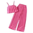 thumbnail image 1 of Tiijoy Big Girls Summer Outfits Sleeveless Ruffle Camisole & Pleated Pants, Sizes 7-12, 1 of 4