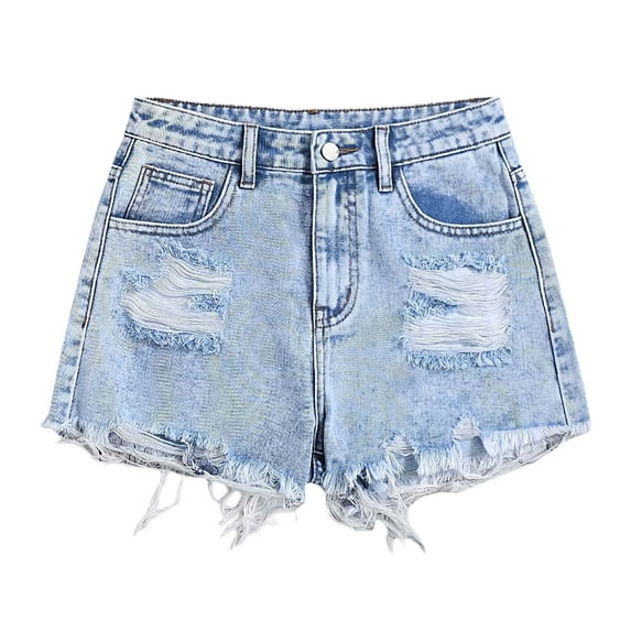 Tiijoy Big Girls Thin Ripped Denim Shorts Fashion Distressed Jean Shorts Summer Jorts