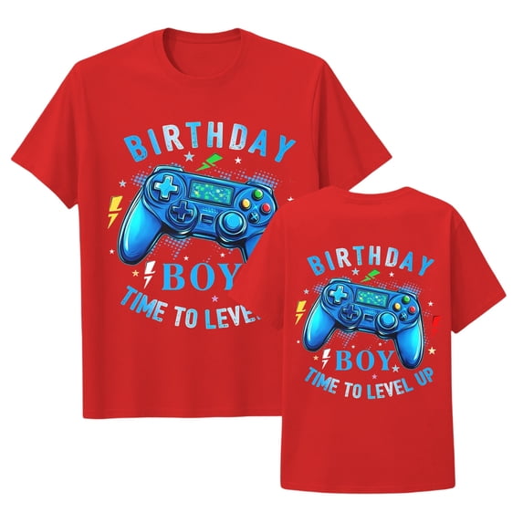 Tiijoy Birthday Boy Shirt Letter Graphic Tee Short Sleeve T-Shirt Summer Tops, Sizes 1-13