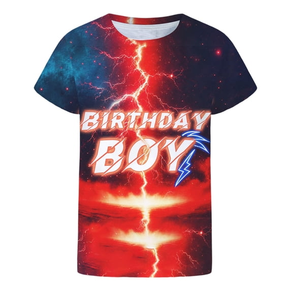 Tiijoy Birthday Boy T-Shirt Short Sleeve Crewneck T Shirt Summer Tee Kids Top, Sizes 3-13