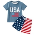 thumbnail image 1 of Tiijoy Boy's 4Th of July Outfits Summer Short Sleeve T-Shirt Shorts Set, 2-Piece, 1 of 2