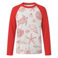 thumbnail image 1 of Tiijoy Boy's Graphic Long Sleeve Rash Guard Athletic UPF 50+ Beach Swim Shirt, Sizes 3-14, 1 of 5