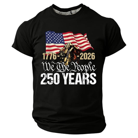 Tiijoy Boy's USA 250th Anniversary T Shirt Summer Short Sleeve Crew Neck Tee, Sizes 1-13