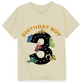 thumbnail image 1 of Tiijoy Boys 3Rd Birthday T-Shirt Letter Graphic Short Sleeved T Shirt, Beige, Sizes 1-13, 1 of 2