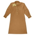 thumbnail image 1 of Tiijoy Boys Arabic Thobe Robe Traditional Loose Embroidery Long Sleeve Thobe, Sizes 11-12, 1 of 4