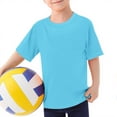 thumbnail image 1 of Tiijoy Boys Beach Rash Guard Solid Casual Quick Dry Short Sleeve T-Shirt Tee, Sizes 5-6, 1 of 8