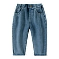 thumbnail image 1 of Tiijoy Boys Casual Pull On Denim Pants Toddler Comfortable Baggy Jeans Trousers, Sizes 3-4, 1 of 5