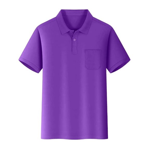 Tiijoy Boys Casual Short Sleeve Polo Shirt School Uniform Solid Pocket Shirt, Sizes 4-5