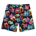 thumbnail image 1 of Tiijoy Boys Cat Print Swim Trunks with Compression Liner Beach Board Shorts Bathing Suit, 1 of 3