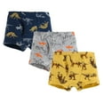 thumbnail image 1 of Tiijoy Boys Cotton Boxer Briefs Cartoon Print Soft Underwear Shorts, 3-Pack, Sizes 2-3, 1 of 2
