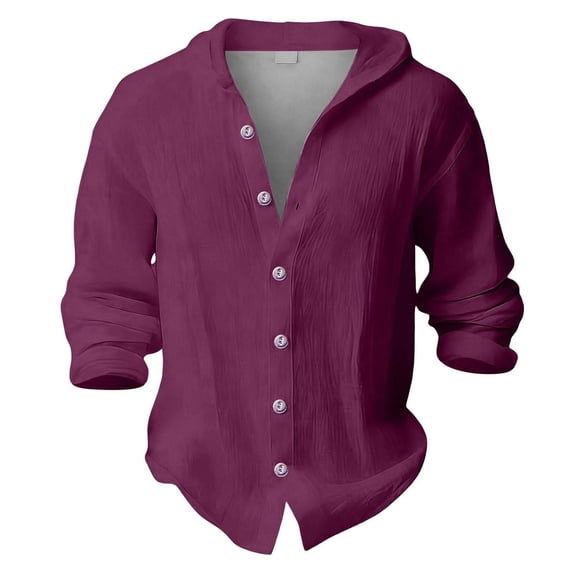 Tiijoy Boys Cotton Linen Shirt Summer Breathable Long Sleeve Button Down Shirt, Sizes 4-17
