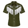 thumbnail image 1 of Tiijoy Boys Cowboy Fringe Shirt Summer Western Short Sleeve Button Down Shirt, Sizes 6-15, 1 of 3