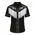 thumbnail image 1 of Tiijoy Boys Cowboy Fringe Shirt Summer Western Short Sleeve Button Down Shirt, Sizes 6-15, 1 of 3