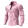 thumbnail image 1 of Tiijoy Boys Cowboy Fringes Long Sleeve Shirt Vintage Suede Button Down Shirt, Sizes 5-16, 1 of 4