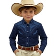 thumbnail image 1 of Tiijoy Boys Cowboy Shirt Western Cowboy Print Button-Down Long Sleeve Shirt, Sizes 4-13, 1 of 3
