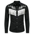 thumbnail image 1 of Tiijoy Boys Cowboy Shirt Western Fringe Long Sleeve Button Down Shirt Kids Top, Sizes 4-13, 1 of 3