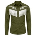 thumbnail image 1 of Tiijoy Boys Cowboy Shirt Western Fringe Long Sleeve Button Down Shirt Kids Top, Sizes 4-13, 1 of 3