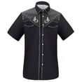 thumbnail image 1 of Tiijoy Boys Cowboy Shirt Western Short Sleeve Button Down Shirt Summer Top, Sizes 6-15, 1 of 3