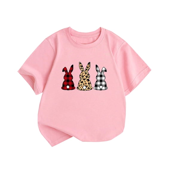 Tiijoy Boys Easter T-Shirt Rabbit Print Short Sleeve T Shirt Kids Casual Tee, Sizes 2-3