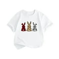thumbnail image 1 of Tiijoy Boys Easter T-Shirt Rabbit Print Short Sleeve T Shirt Kids Casual Tee, Sizes 8-9, 1 of 3