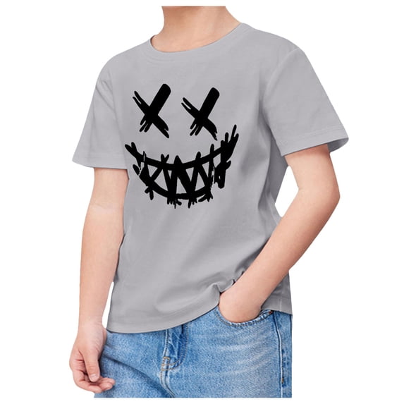 Tiijoy Boys Fashion Graphic Tee Summer Short Sleeve Crew Neck T Shirt for Kids, Sizes 3-13