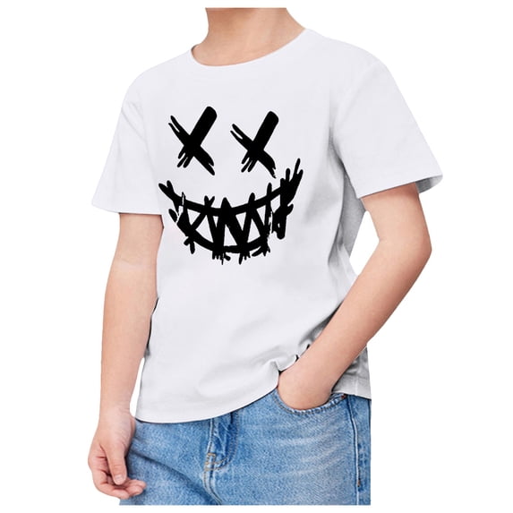 Tiijoy Boys Fashion Graphic Tee Summer Short Sleeve Crew Neck T Shirt for Kids, Sizes 3-13