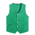 thumbnail image 1 of Tiijoy Boys Formal Vest Kids Solid Party Waistcoat Sleeveless Jacket, Green, Sizes 5-16, 1 of 5