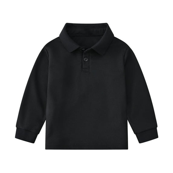 Tiijoy Boys Girls Long Sleeve Casual Polo Shirt Unisex Kids School Uniform, Sizes 2-3T