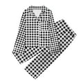 thumbnail image 1 of Tiijoy Boys Girls Plaid Pajamas Button Down Long Sleeve Top and Pants Sleepwear Set, Sizes 3-4, 1 of 3