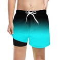 thumbnail image 1 of Tiijoy Boys Gradient Mesh Lining Sports Shorts Casual Quick Drying Board Shorts, Sizes 2-14, 1 of 3