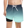 thumbnail image 1 of Tiijoy Boys Gradient Mesh Lining Sports Shorts Casual Quick Drying Board Shorts, Sizes 2-14, 1 of 3