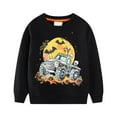 thumbnail image 1 of Tiijoy Boys Halloween Glow In The Dark Sweatshirt Graphic Cotton Pullover Top, Sizes 1-2, 1 of 8