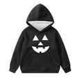 thumbnail image 1 of Tiijoy Boys Halloween Hoodie Pumpkin Face Print Pullover Sweatshirt, Black, Sizes 1-14, 1 of 3