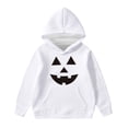 thumbnail image 1 of Tiijoy Boys Halloween Hoodie Pumpkin Face Print Pullover Sweatshirt, White, Sizes 1-14, 1 of 3