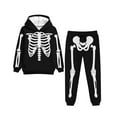 thumbnail image 1 of Tiijoy Boys Halloween Skeleton Print Outfits Active Hoodie and Jogger Pants Set, Sizes 3-4, 1 of 2