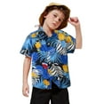 thumbnail image 1 of Tiijoy Boys Hawaii Beach Button Down Shirt Summer Short Sleeve Shirt, Sizes 0-8, 1 of 4