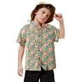thumbnail image 1 of Tiijoy Boys Hawaii Beach Tropical Print Shirt Summer Short Sleeve Button Down Shirt, Sizes 0-8, 1 of 4