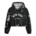 thumbnail image 1 of Tiijoy Boys Hoodie New York Letter Print Cropped Hooded Sweatshirt, Sizes 9-10, 1 of 6