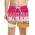thumbnail image 1 of Tiijoy Boys Ice-Cream Print Swim Trunks with Compression Liner Board Shorts, Sizes 13-14, 1 of 3