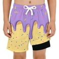 thumbnail image 1 of Tiijoy Boys Ice-Cream Print Swim Trunks with Compression Liner Swimming Shorts, Sizes 3-16, 1 of 3