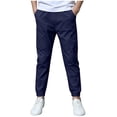 thumbnail image 1 of Tiijoy Boys Lightweight Jogger Pants Casual Active Relaxed Fit Pants, Navy, Size 4-12, 1 of 6