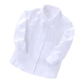 thumbnail image 1 of Tiijoy Boys Long Sleeve Button-Up Shirt Cotton Casual Solid Color Shirt Top, Sizes 11-12, 1 of 2