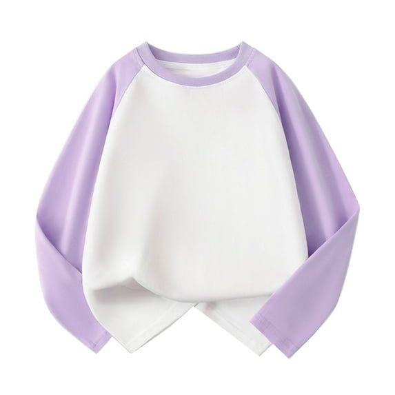 Tiijoy Boys Long Sleeve Cotton T-Shirt Soft Color Block Raglan Sleeve T Shirt, Sizes 2-10